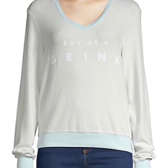 Wildfox Sweaters - 🍸 Wildfox Buy Me a Drink V-Neck Sweatshirt